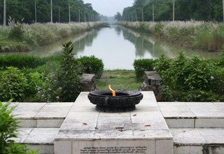 Buddhistische Pilgerfahrt zum Geburtsort von Buddha