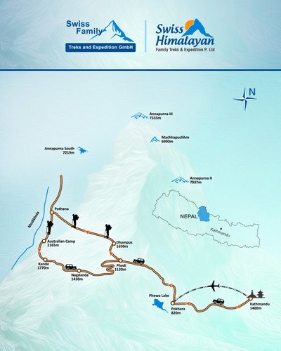 australian base camp trek map