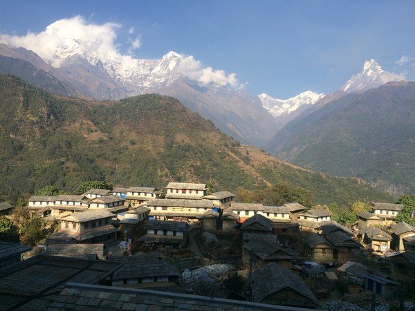 Ghandruk Village and Annapurna Range