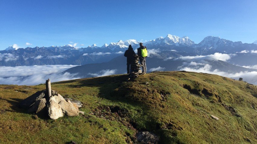 Enjoying with scenic mountain view during the Pikey Peak Trek