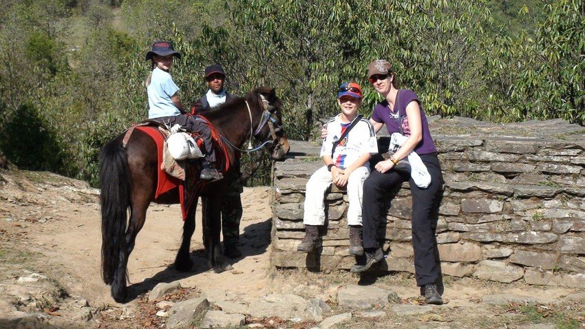 Horse Riding Trek to Annapurna Panorama with Children