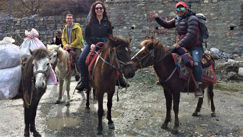 Horseback riding in Upper Mustang