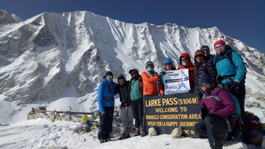 Larkya La Pass in Manaslu Circuit