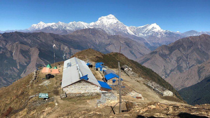 Mount Dhaulagiri Range seen from the Khopra Ridge